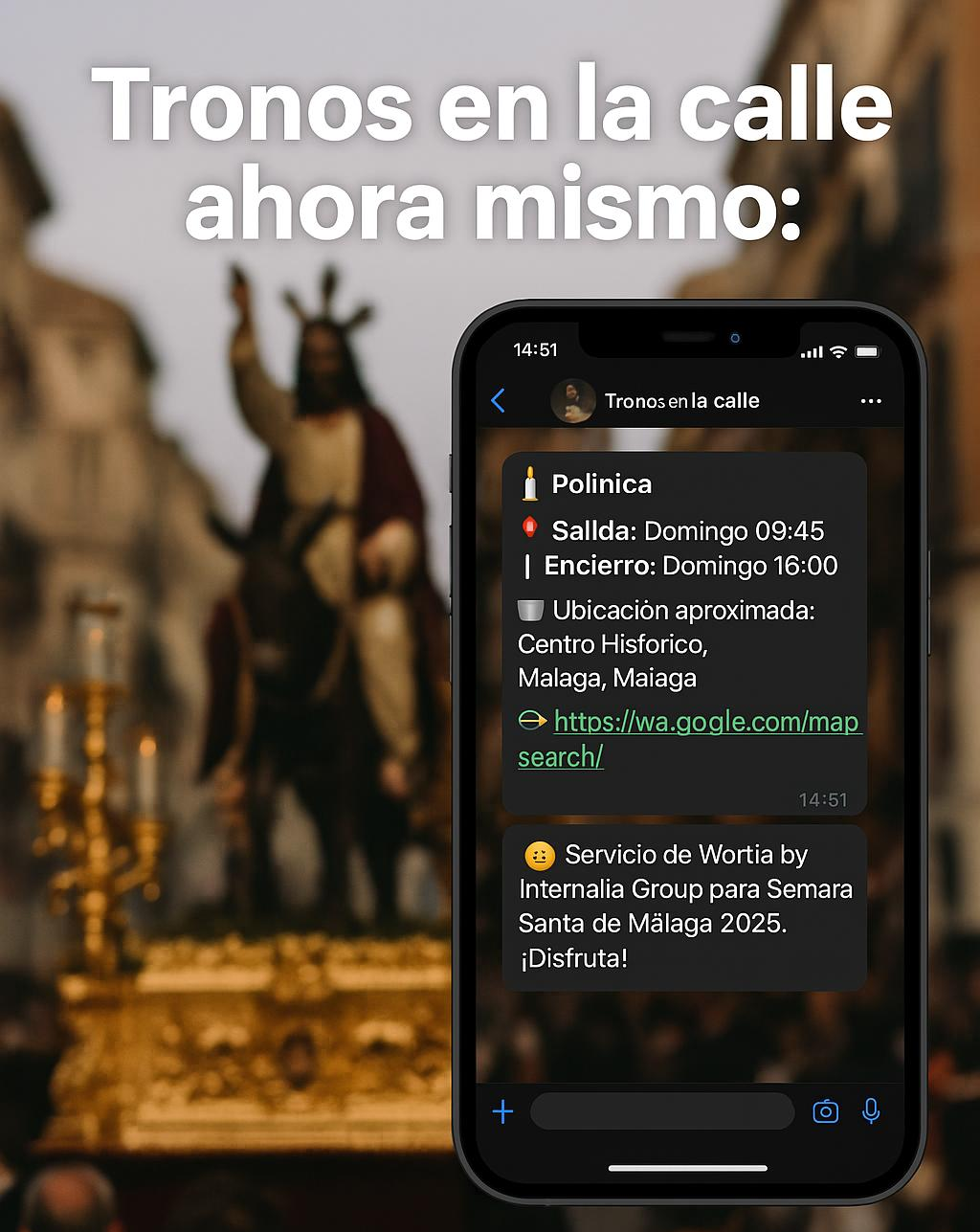 Interacción WhatsApp Semana Santa Málaga 2025
